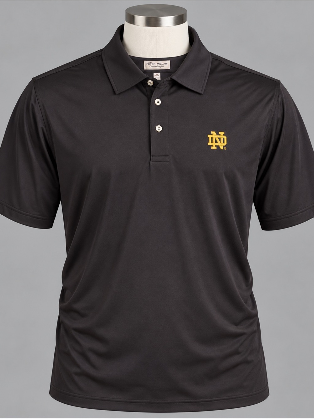Peter Millar Notre Dame Fighting Irish Men’s XL Black Polo NWOT Stored Condition